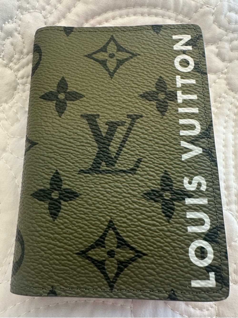 🖤❤️ Louis Vuitton Monogram Khaki Green Vermillion Red Pocket Organizer 🖤❤️